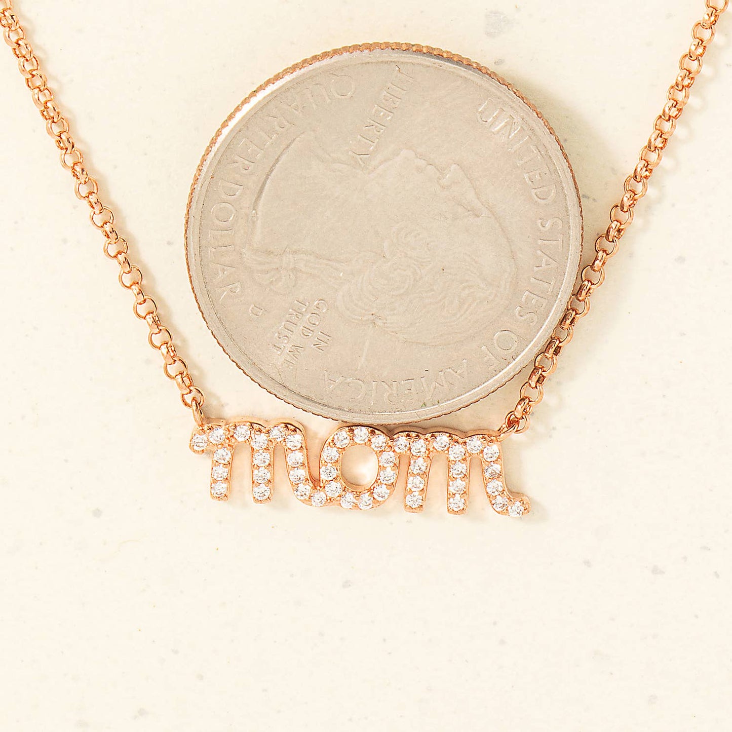 Sterling Silver Mom Pendant Necklace 926 WEST