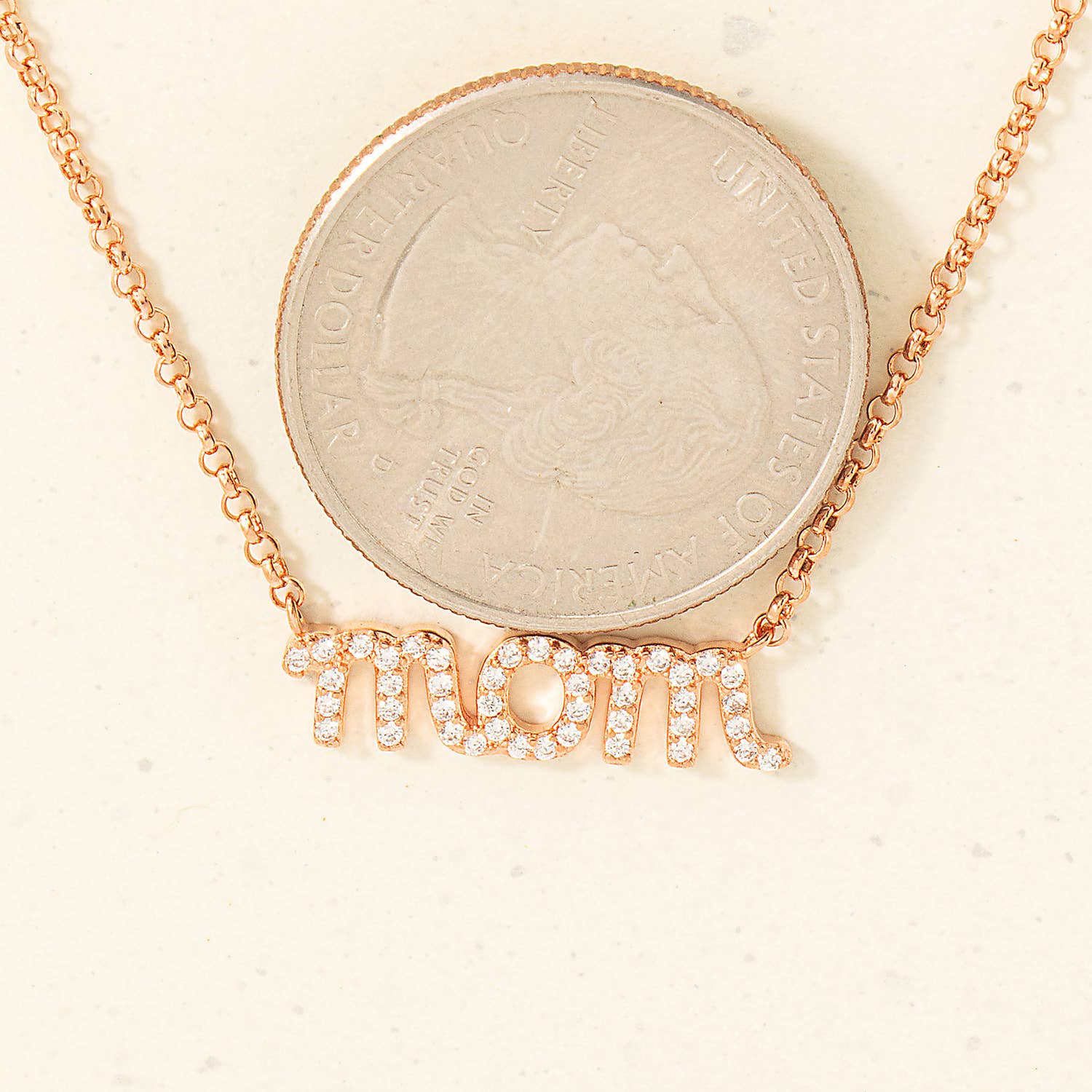 Sterling Silver Mom Pendant Necklace 926 WEST