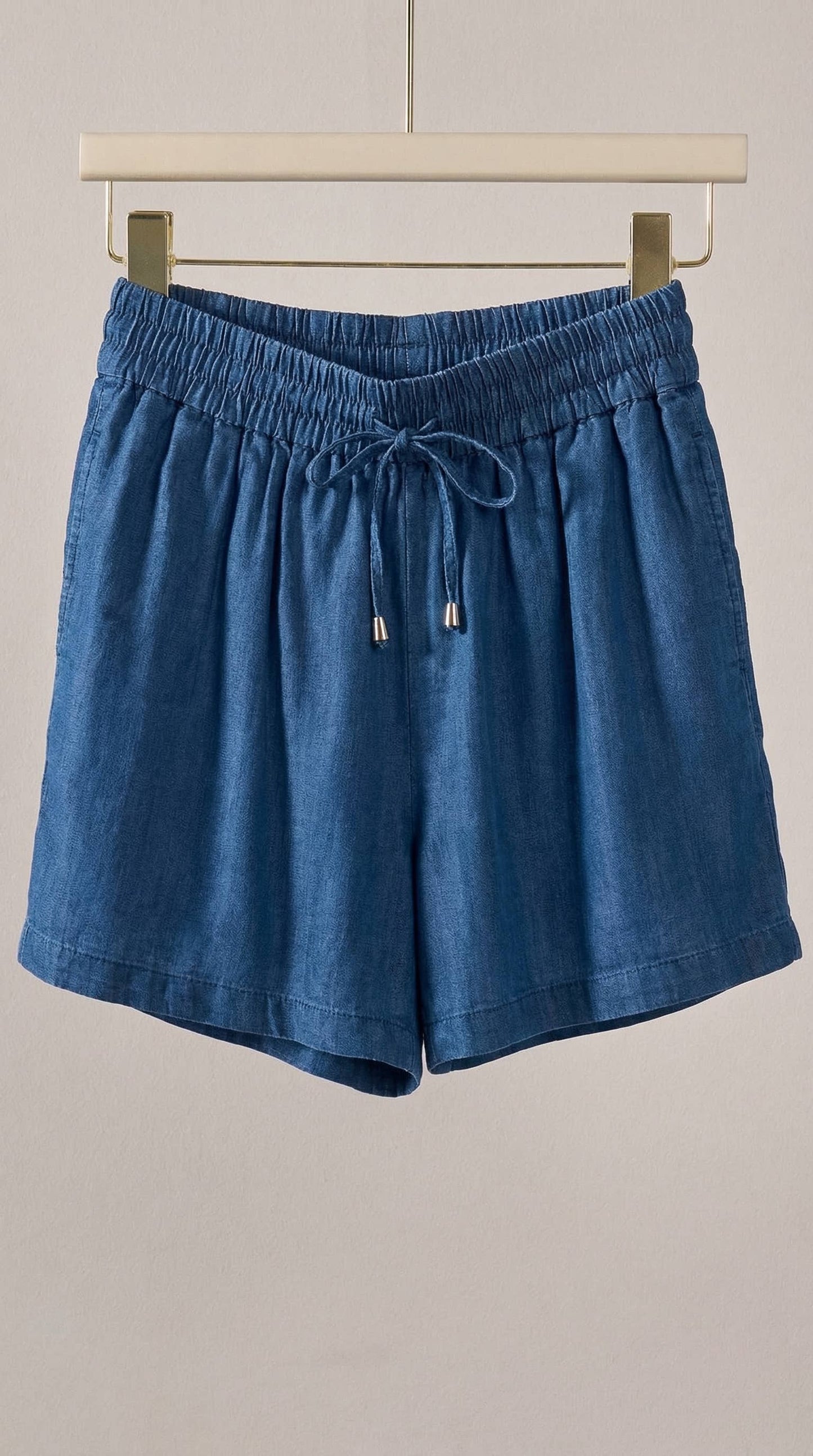 Everyday Chambray Drawstring Shorts - 926 West