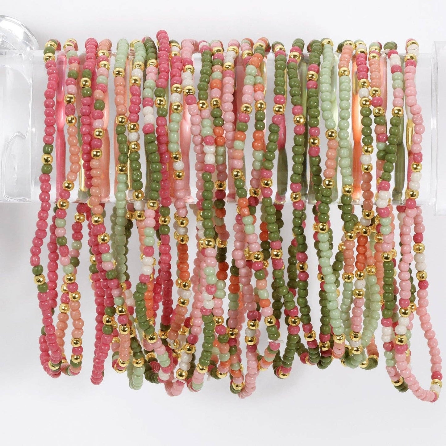 SPLENDID IRIS- Assorted 2mm Stretch Seed Bead Bracelets - 926 West