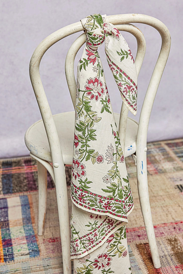 Floral Patterned Multi Style Wrap Scarf