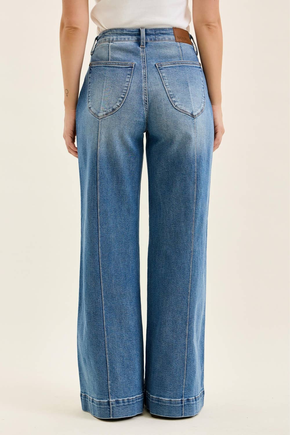 Judy Blue Multi Inseam Palazzo Shield Pocket Jeans