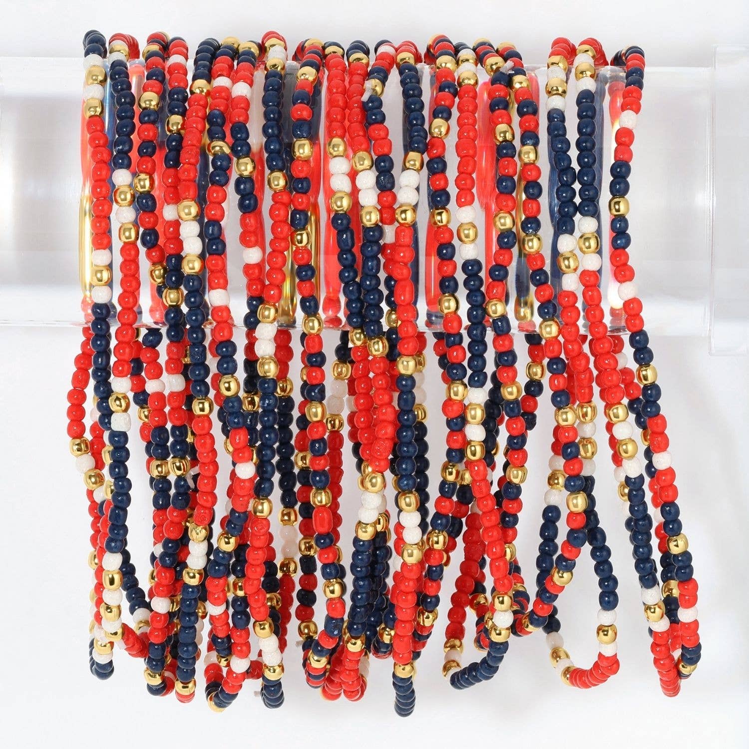 VR -Stretch Seed Bead GAME DAY Bracelets B14 - 926 West