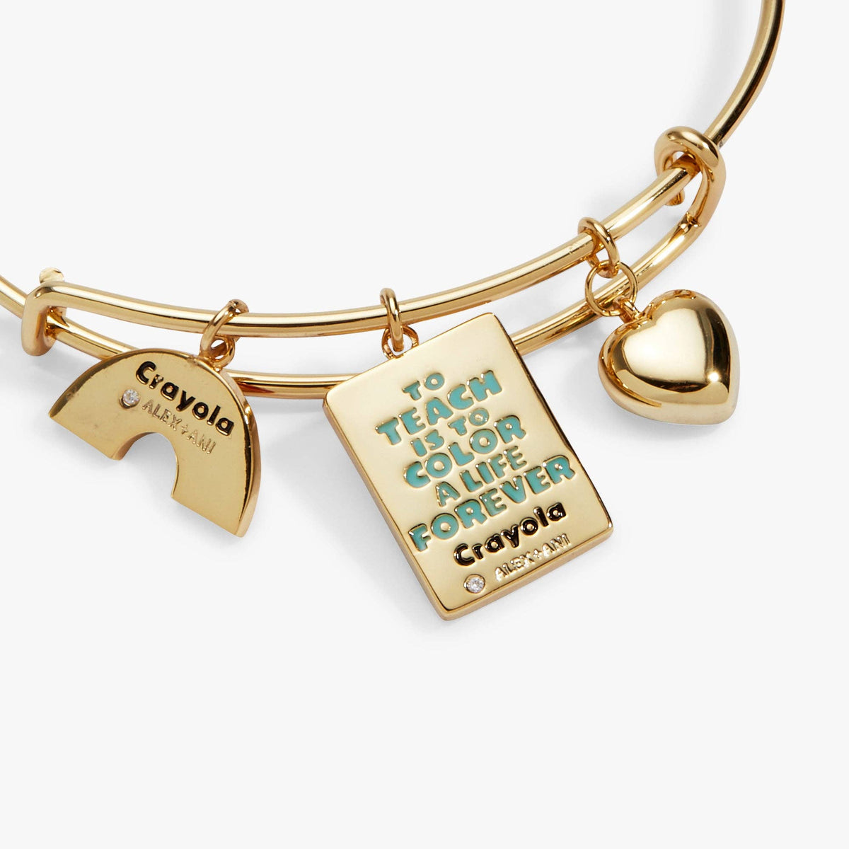 Alex & Ani Crayola 'To Teach Is To Color A Life Forever' Multi Charm Bangle