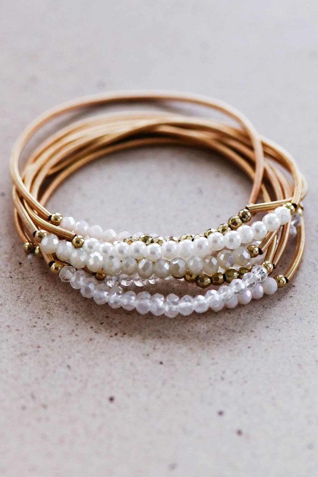 Boho Layered Spring Coil Guitar String Bracelet Set - 926 West