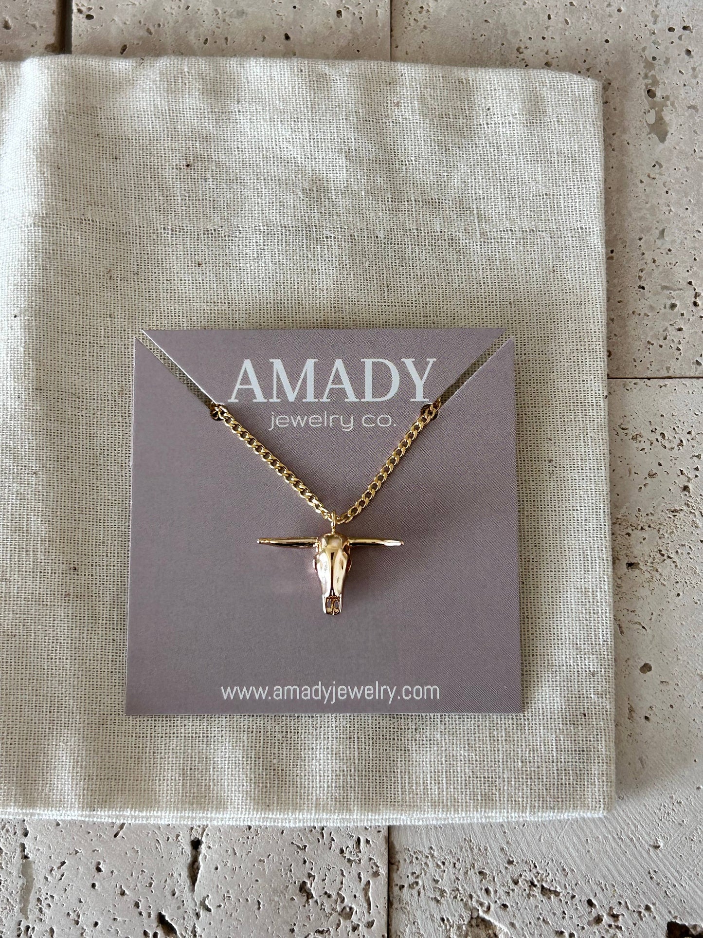 Buffalo Skull Pendant Necklace | Cowgirl Charm Jewelry