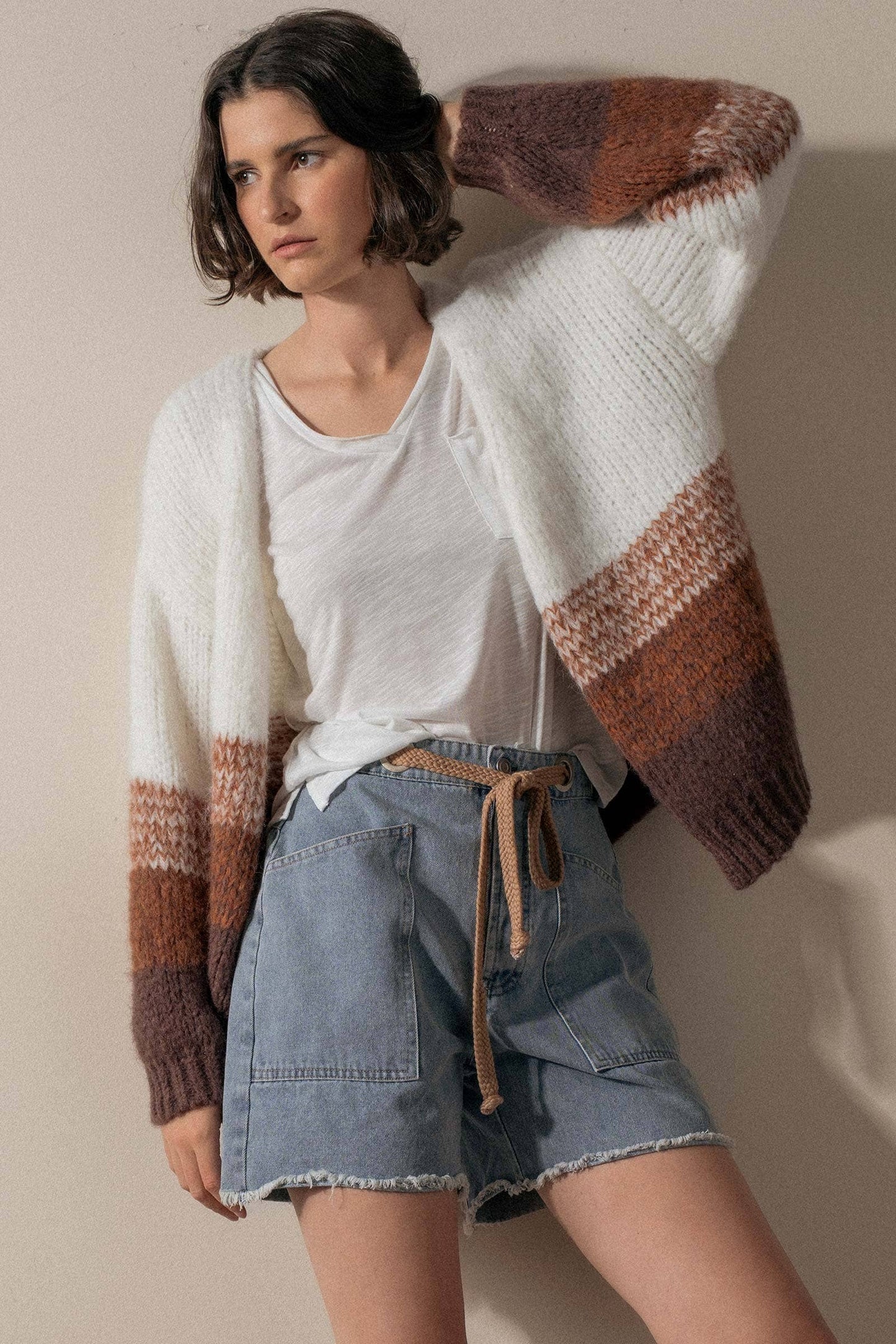 Women's High-Waisted Frayed Hem Denim Shorts Urban Daizy