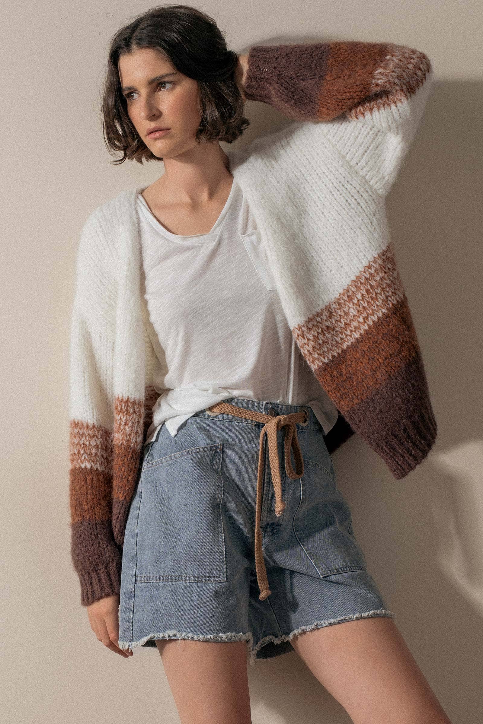 Women's High-Waisted Frayed Hem Denim Shorts Urban Daizy