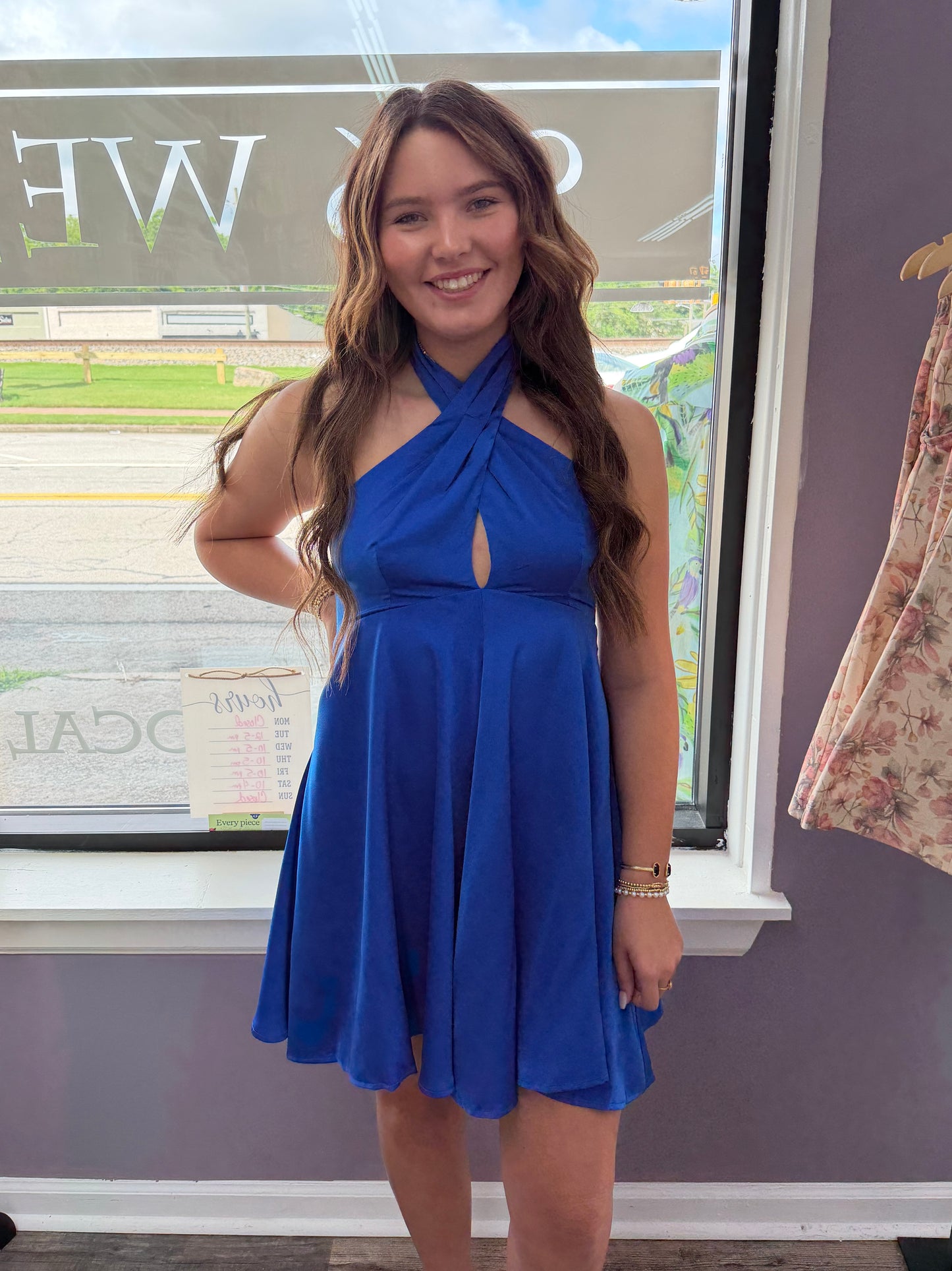 Glam Blue Mini Dress