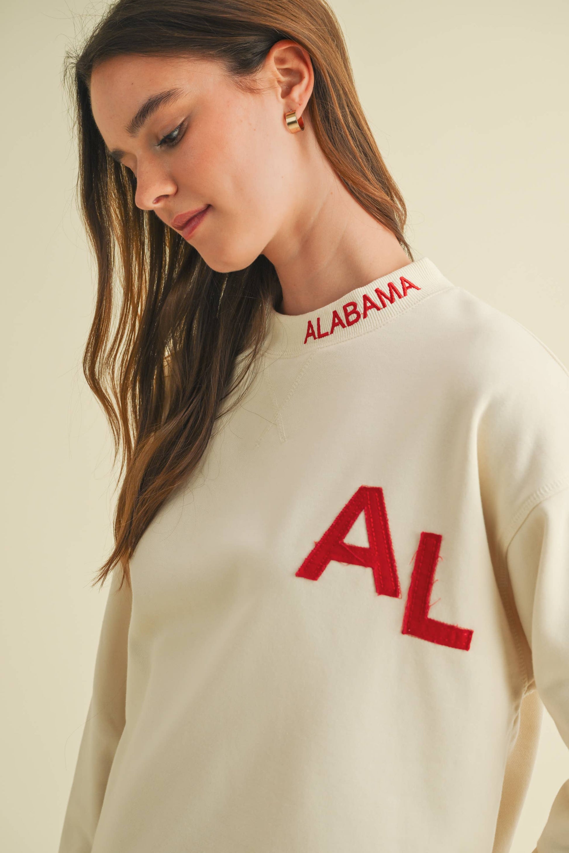 CRIMSON TIDE PRINT PULLOVER SWEATER Cloud Ten