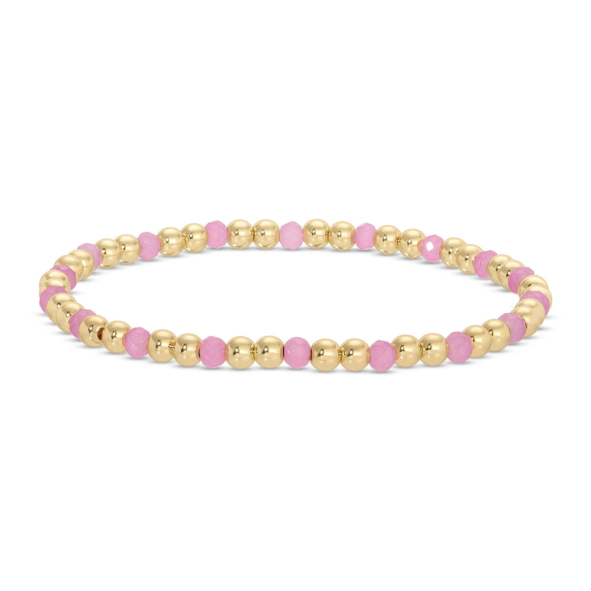 Splendid Iris 4mm Bead & Crystal Stretch Bracelets B3344