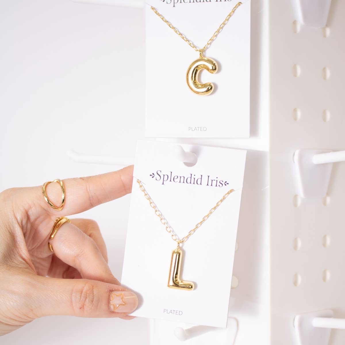 Splendid Iris - Large Balloon Initial Pendant - Assorted - 926 West