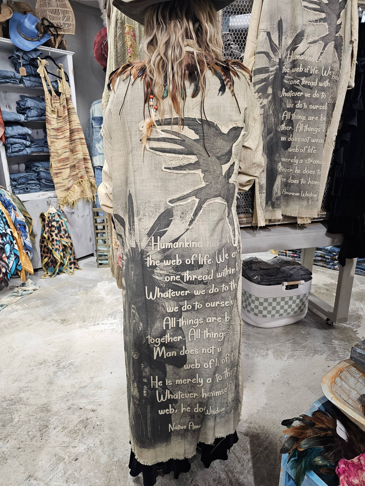 Indian Wisdom Duster A Rare Bird Shop