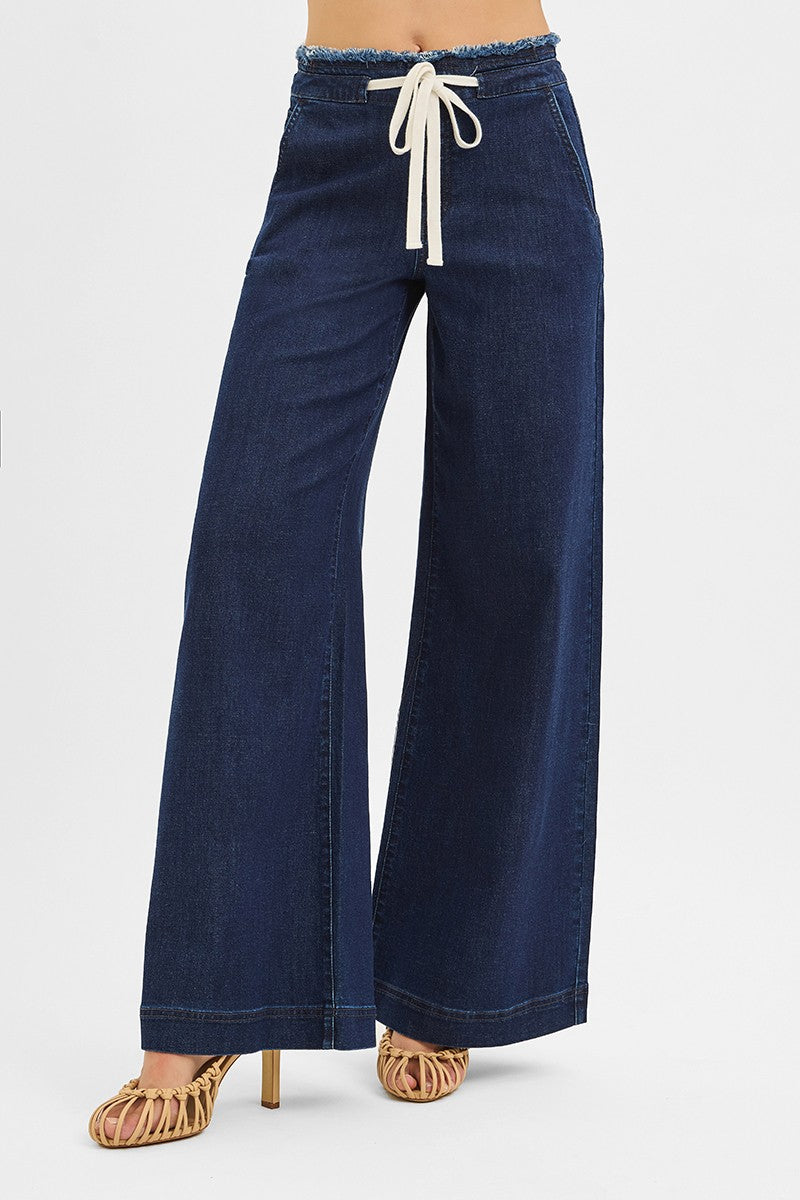 Risen Slouchy Wide Leg Pants with String