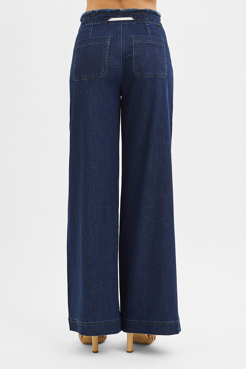 Risen Slouchy Wide Leg Pants with String
