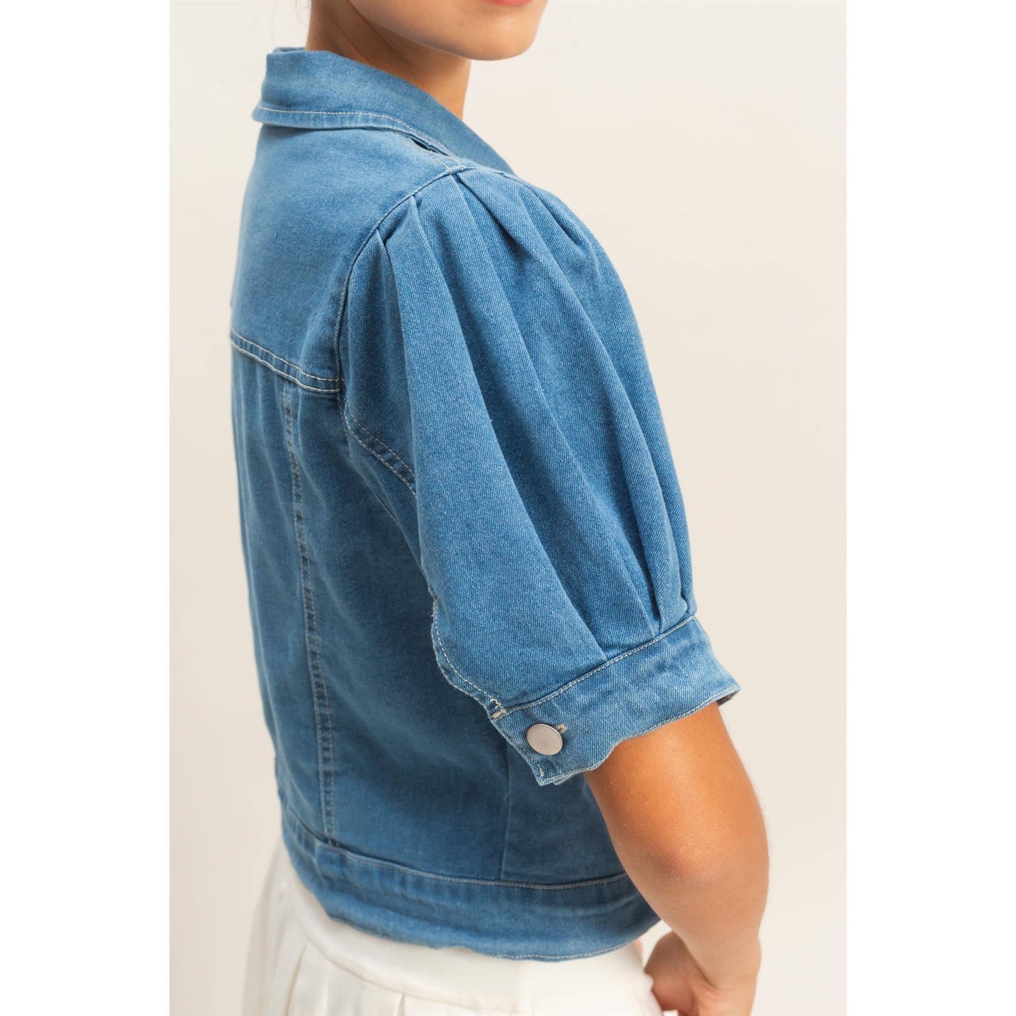 HYFVE Enzyme Washed Denim Jacket Vintage Feel Classic