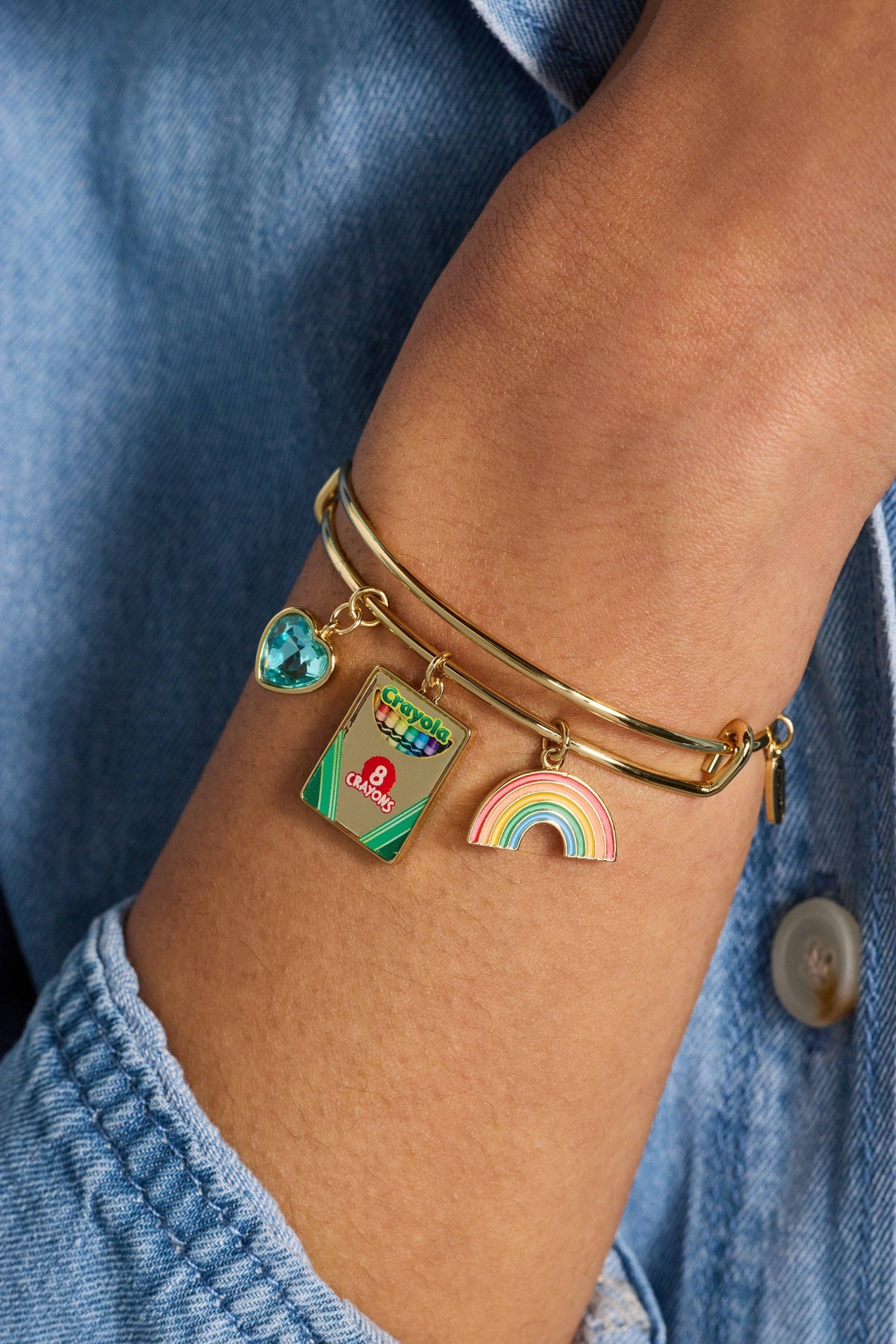 Alex & Ani Crayola 'To Teach Is To Color A Life Forever' Multi Charm Bangle