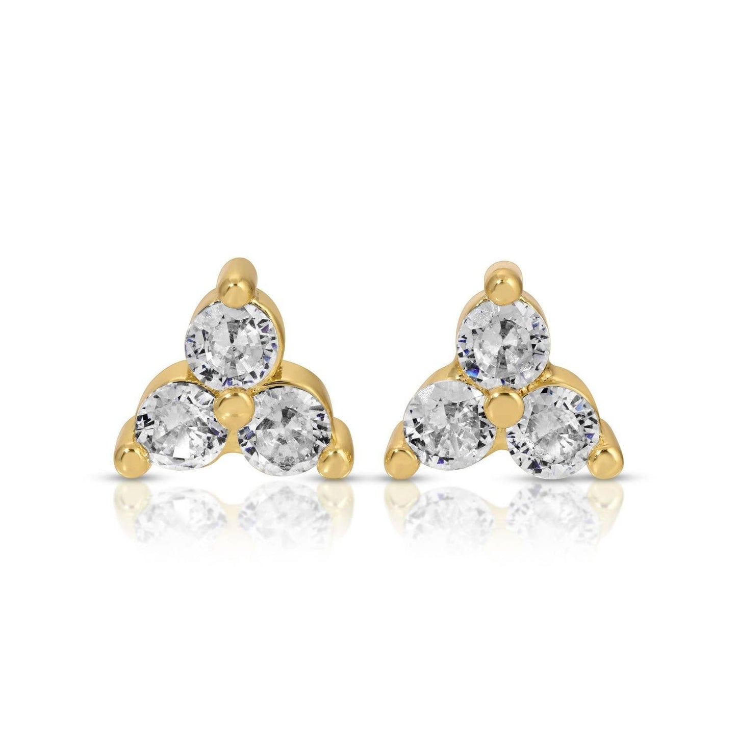 SPLENDID IRIS - Triple Cluster Studs on Velvet Tag - 926 West