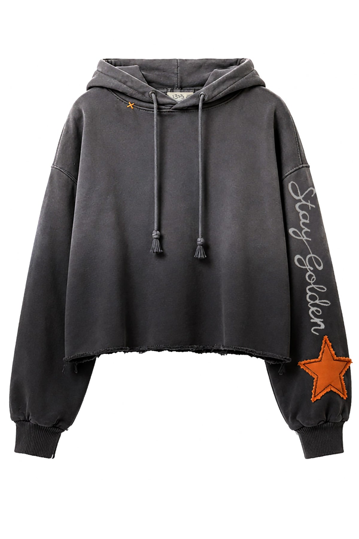 Star Stay Golden Dip-dye Crop Hoodie