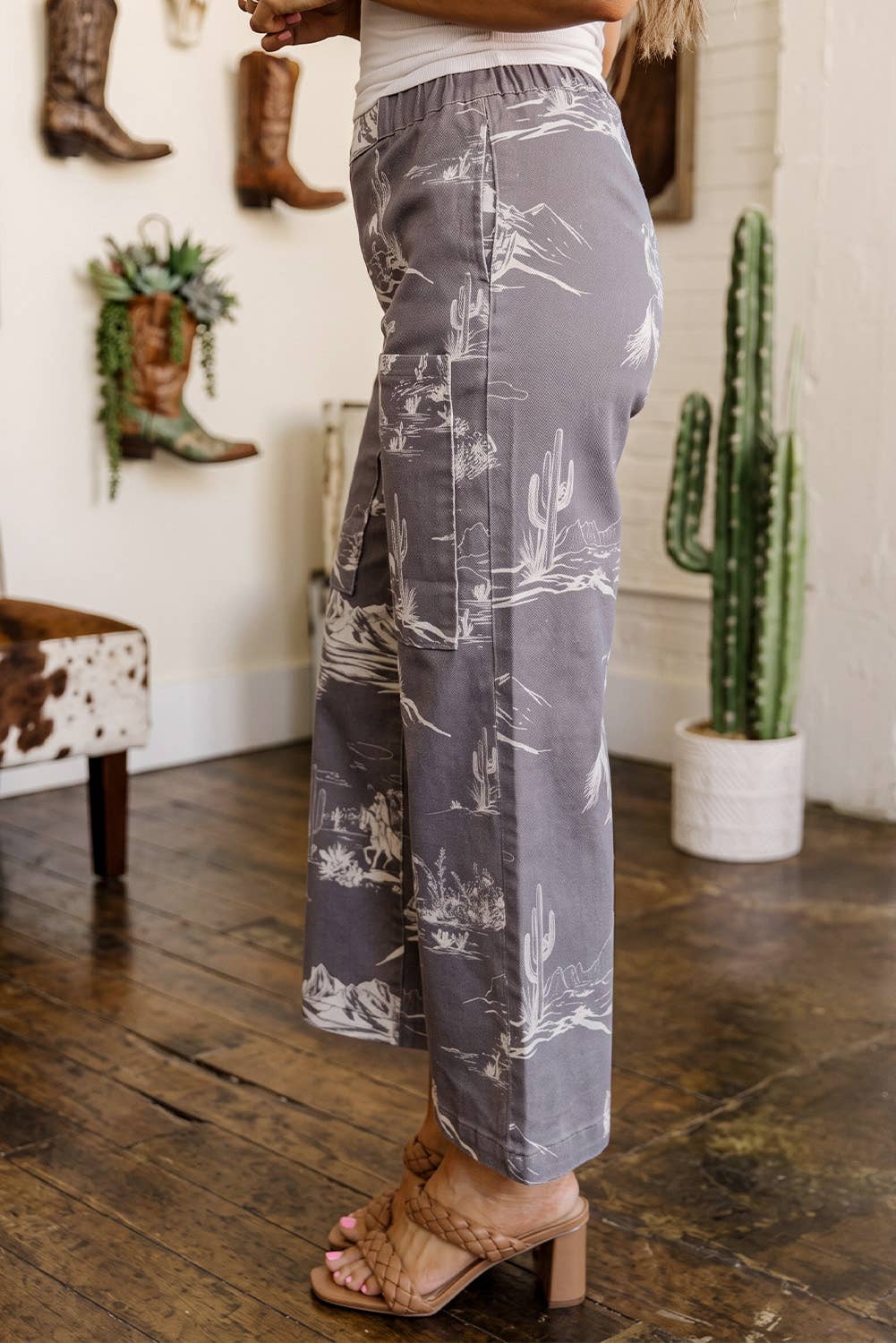 Wild West Riding Vintage Printed Shift Jeans