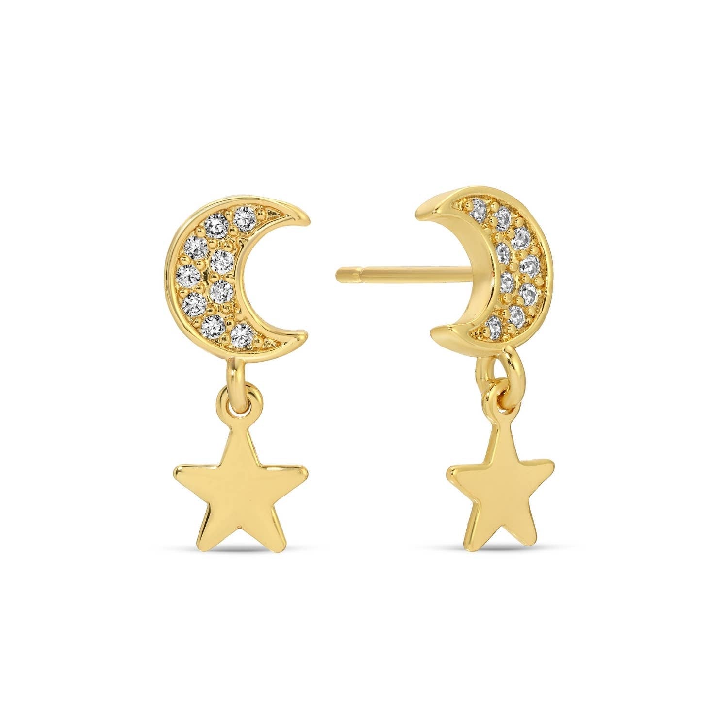SPLENDID IRIS - Moon & Star Studs On Velvet Gift Tag - 926 West