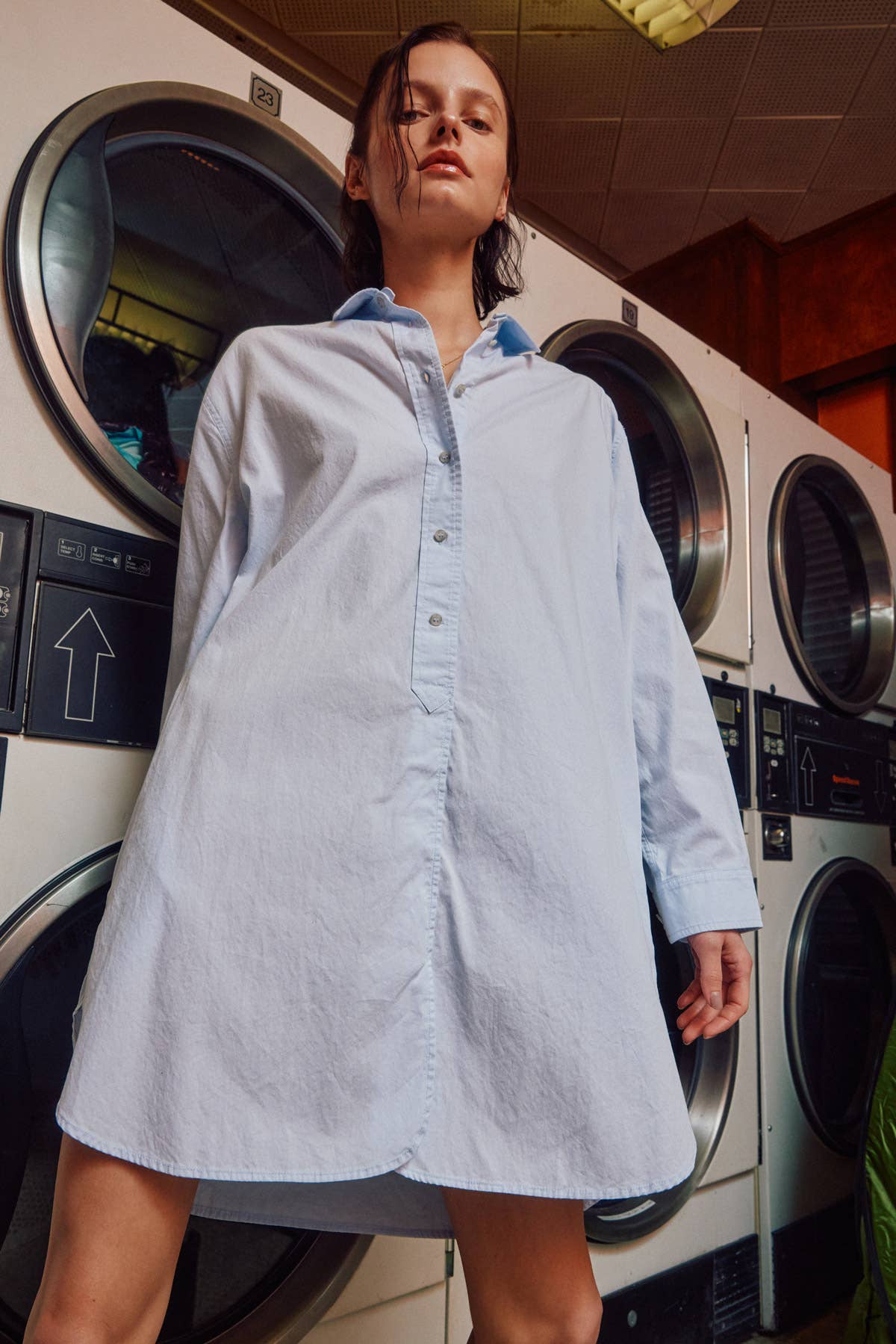 LARA DAISY - Button Up Long Sleeves Shirts Dress