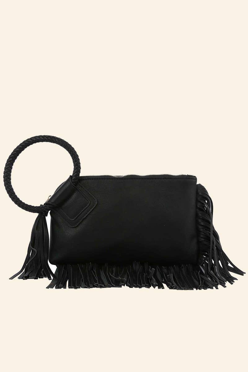 Fringe Cuff Clutch Tassel Wristlet Clutch Bag Anarchy Street