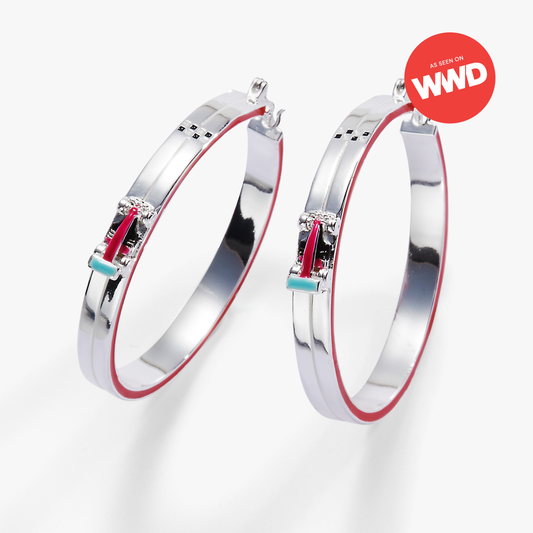 ALEX + ANI - Hot Wheels™ Racecar Hoop Earrings