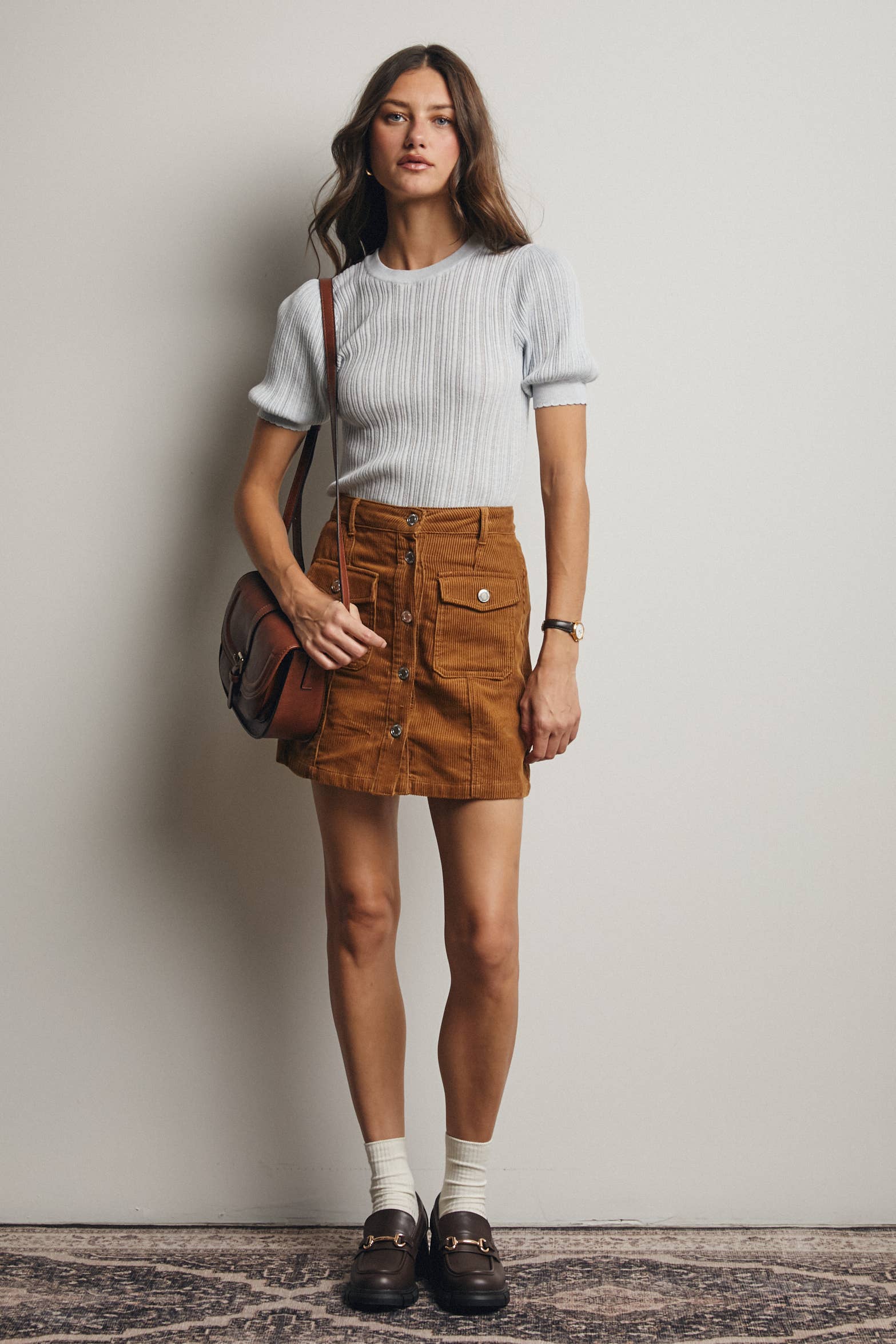 Forte- Textured Knit Puff Sleeve Top - 926 West
