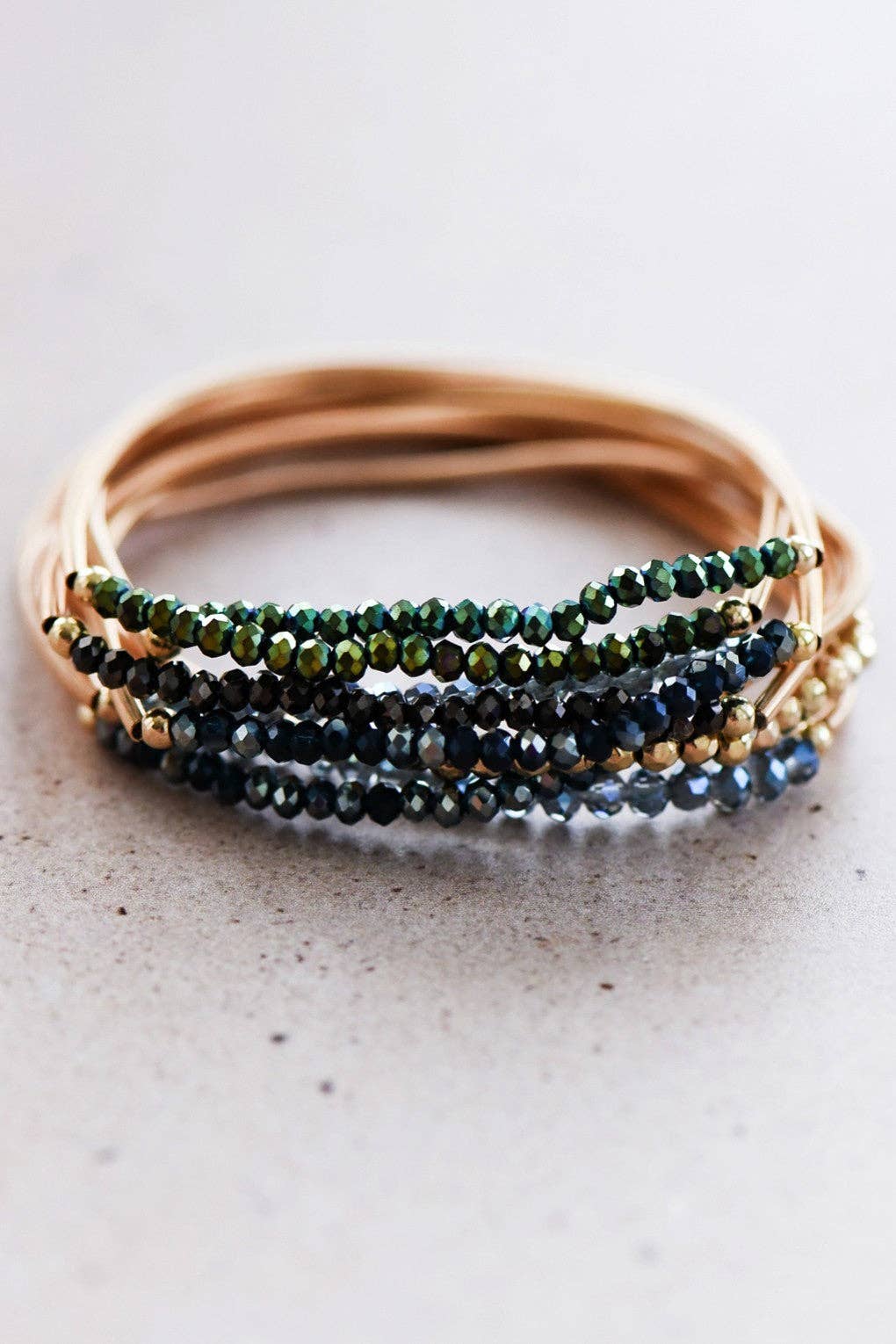 Boho Layered Spring Coil Guitar String Bracelet Set - 926 West
