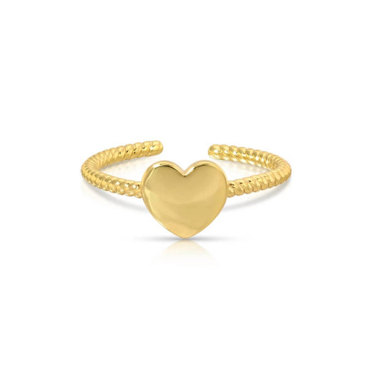 Splendid Iris - Simple Heart Adjustable Ring - 926 West