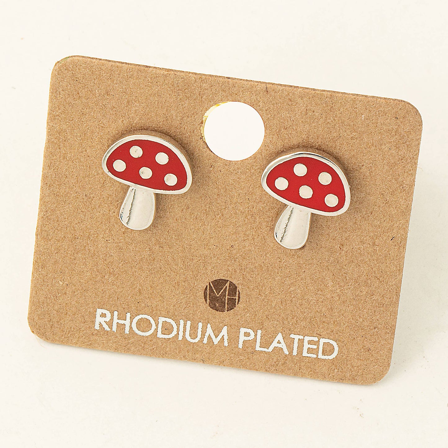Mini Red Mushroom Stud Earrings Fame Accessories