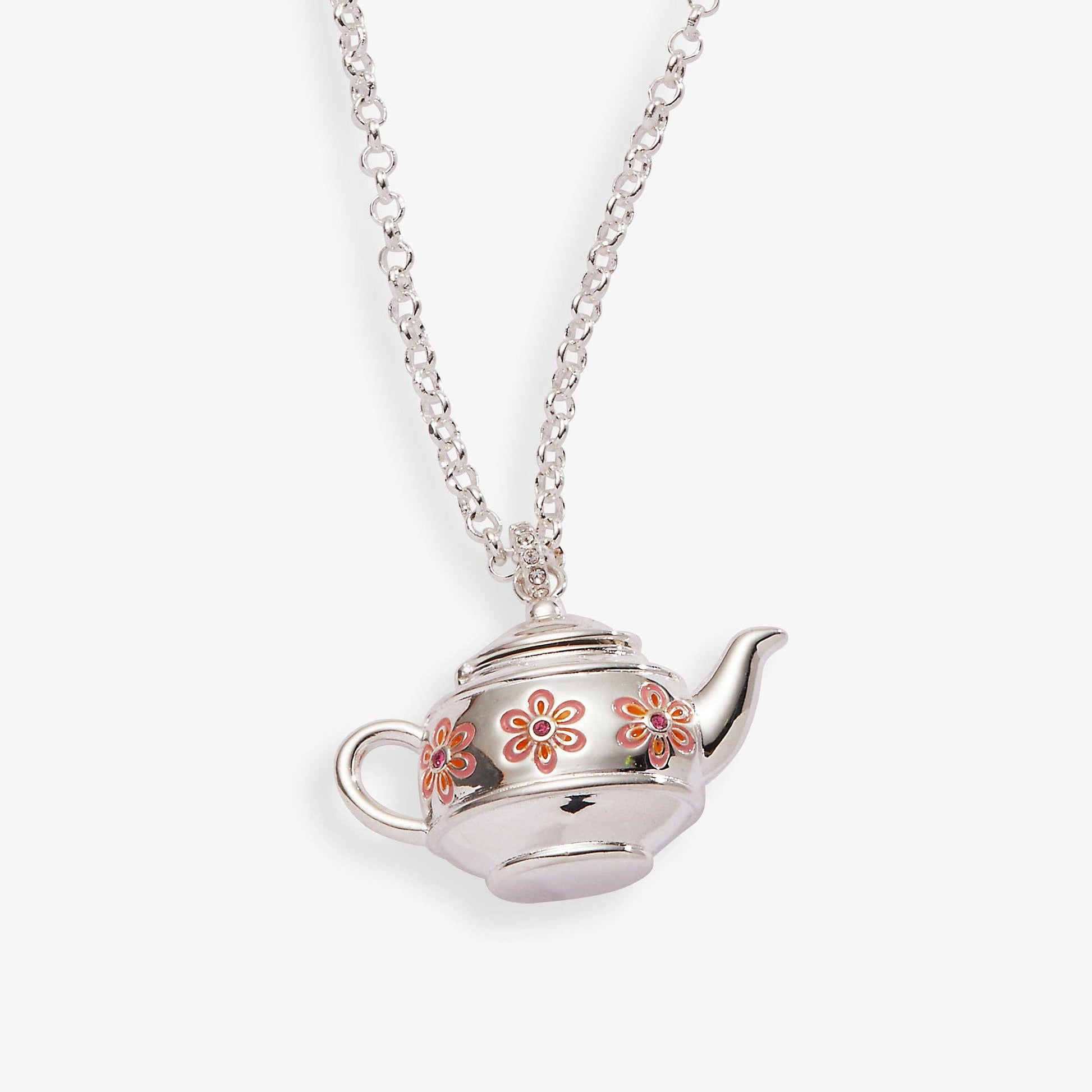 ALEX + ANI - Floral Teapot Locket Pendant Necklace - 926 West
