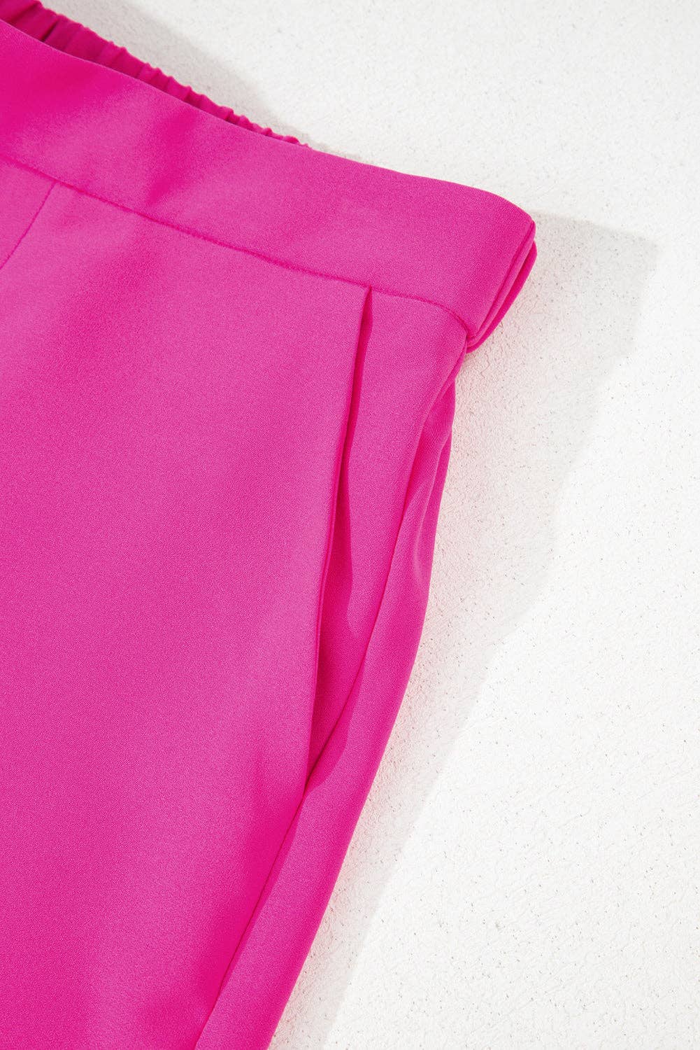 Solid Elastic Waist Pocketed Summer Shorts 926 West