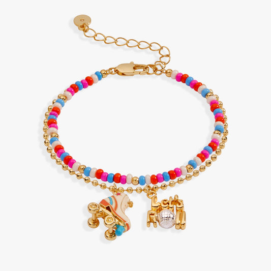 ALEX + ANI - 70s Roller Skate Double Strand Bracelet