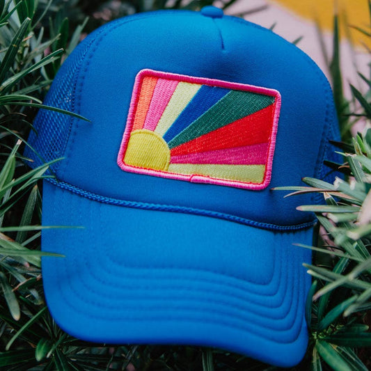 Bursting Sunshine Patch Foam Trucker Hat Katydid