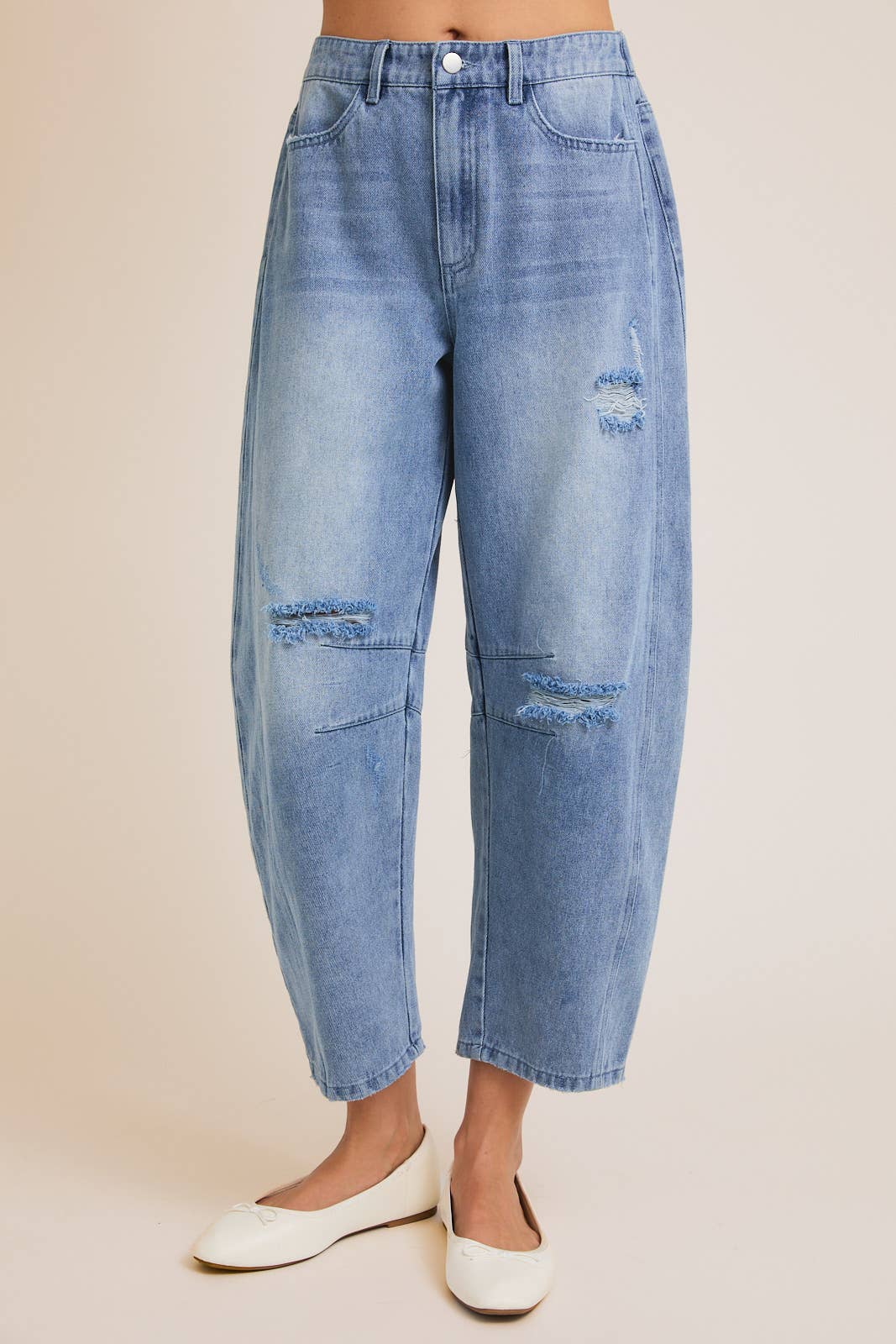 DISTRESSED BARREL JEANS 926 WEST