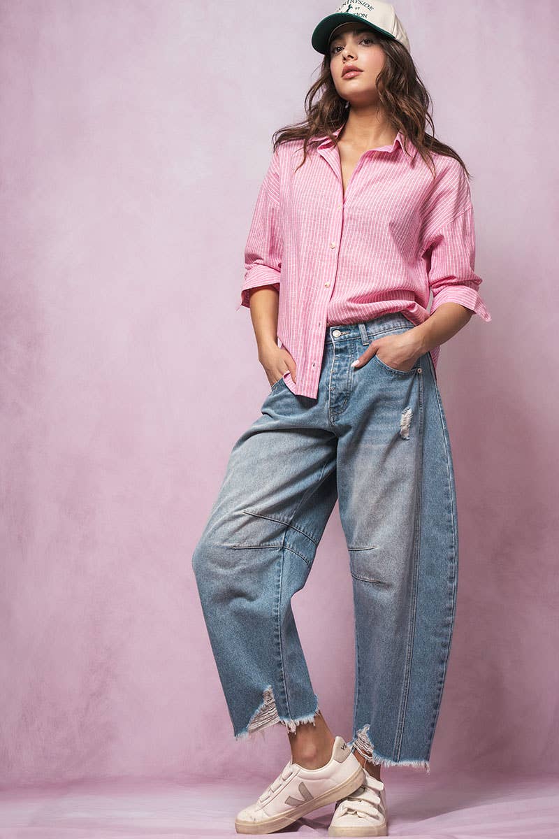 Timeless Pinstripe Cotton Blend Professional Shirt 926 WEST