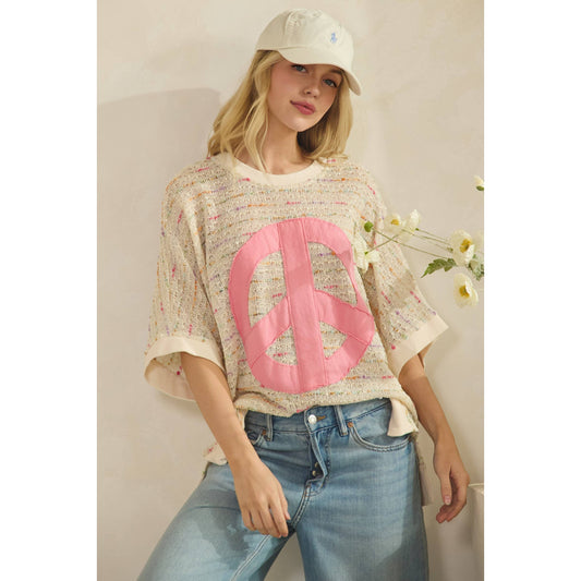 Sage & Fig - CANDY POP PEACE KNIT TOP