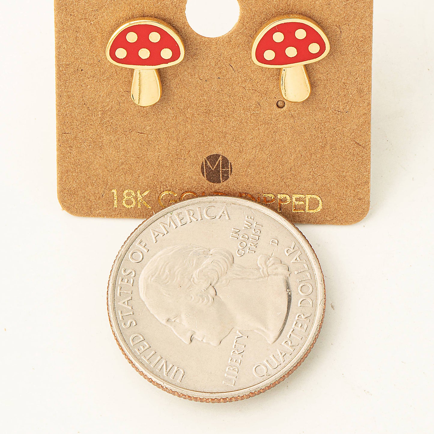 Mini Red Mushroom Stud Earrings Fame Accessories