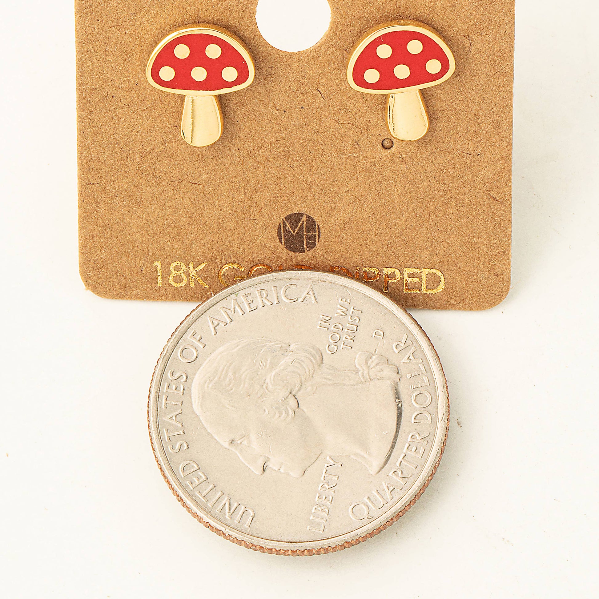 Mini Red Mushroom Stud Earrings Fame Accessories