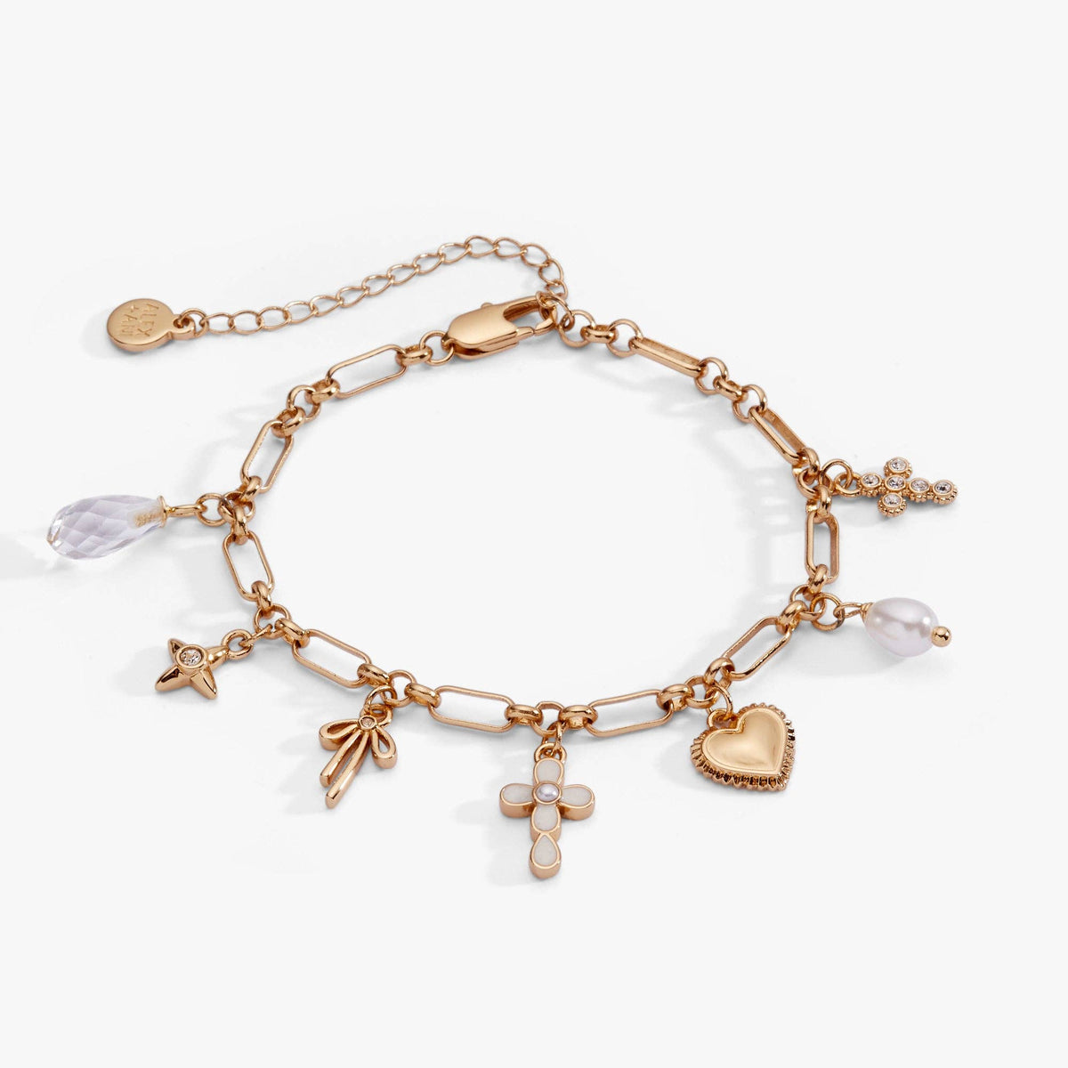 Alex & Ani Coquette Christian Charm Bracelet