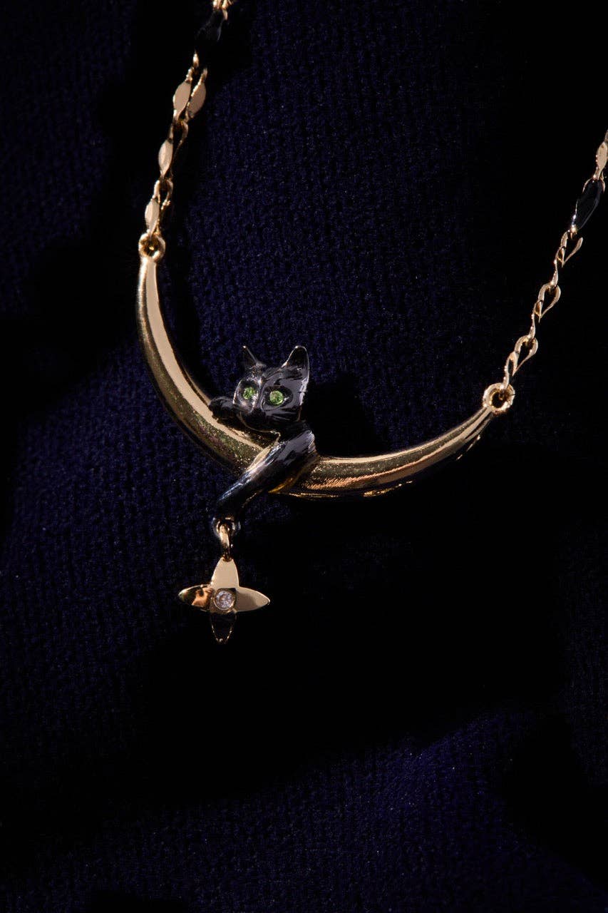 ALEX + ANI- Celestial Cat Inline Necklace - 926 West