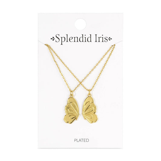 Splendid Iris - BFF Pair Of Butterfly Halves Friendship Necklaces - 926 West
