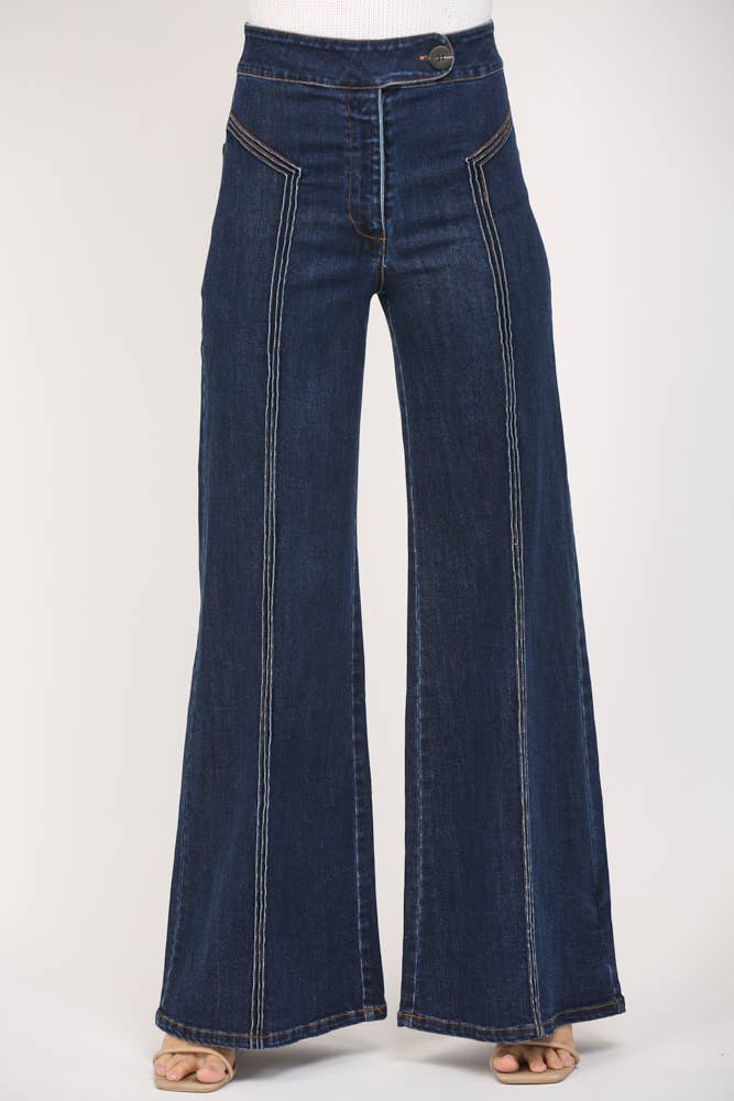 High Waisted Wide Leg Jean