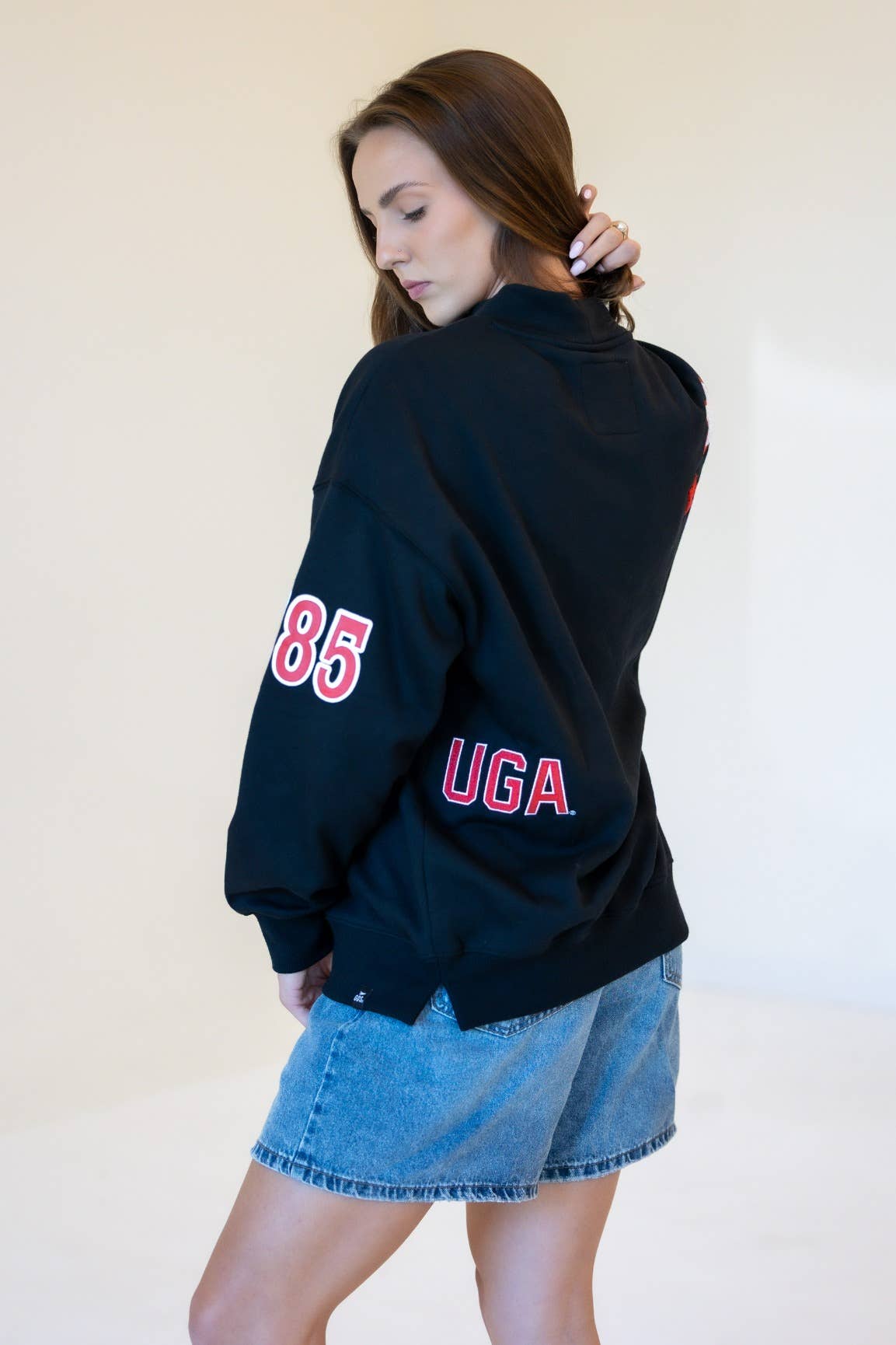 Georgia Allover Scatter Oversized Funnel-Neck Top | Officially Licensed