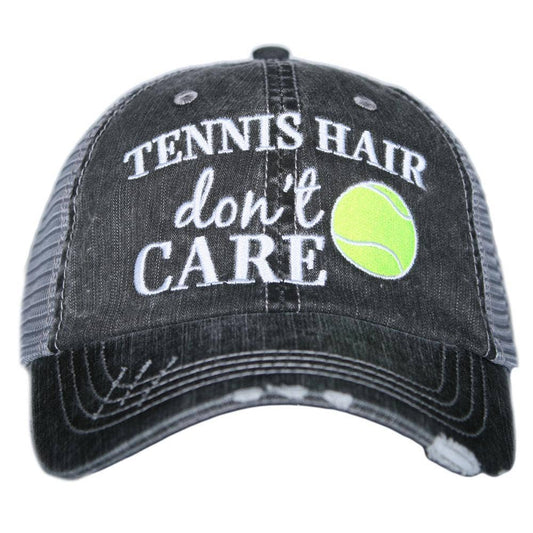 Tennis Hair Don't Care Trucker Hats Katydid
