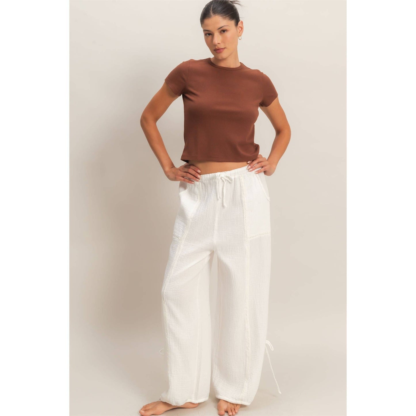 HYFVE - Gauze Drawstring Jogger Pants