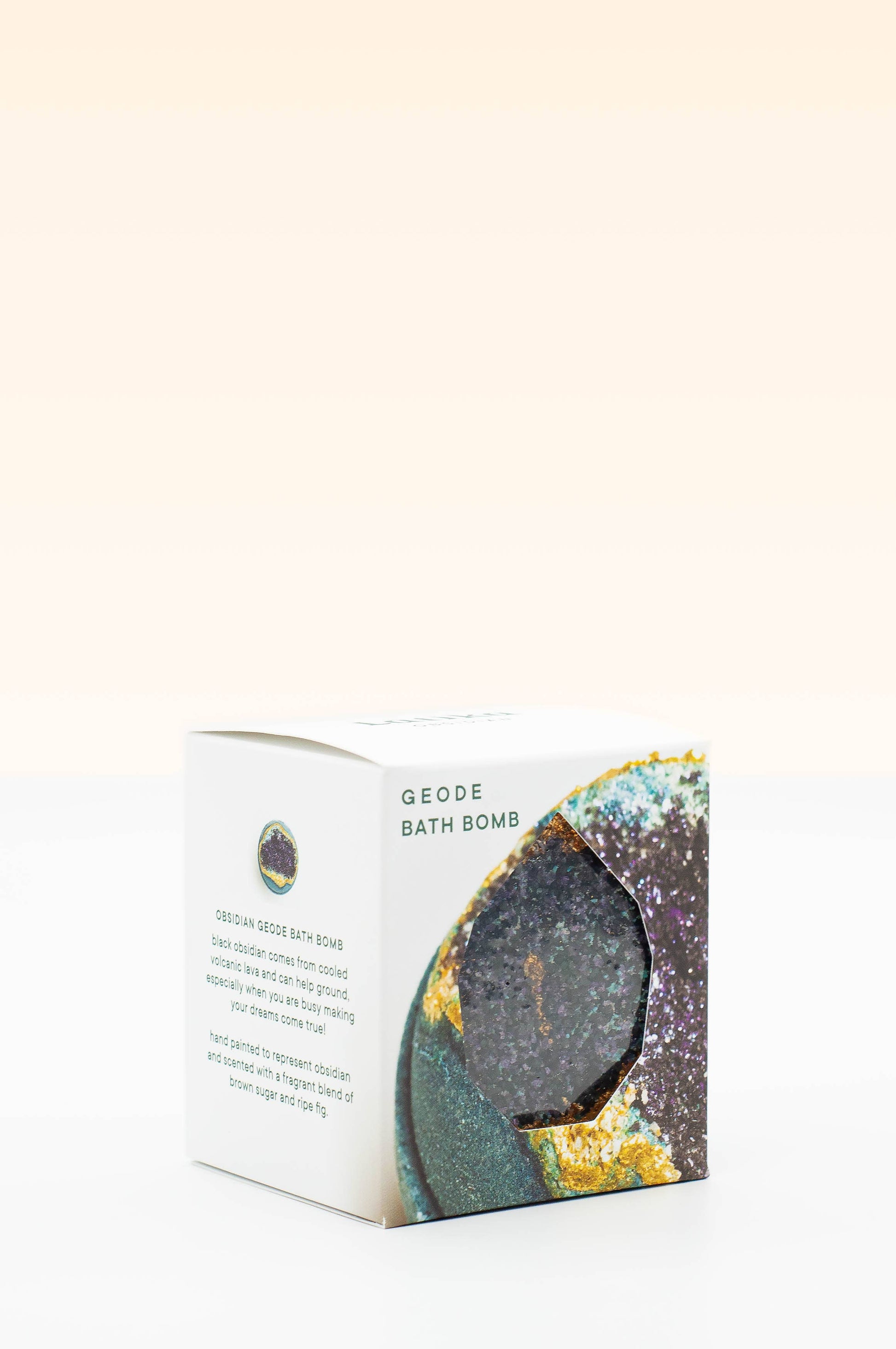 Obsidian Geode Crystal Bath Bomb – Black + Gold Latika Beauty