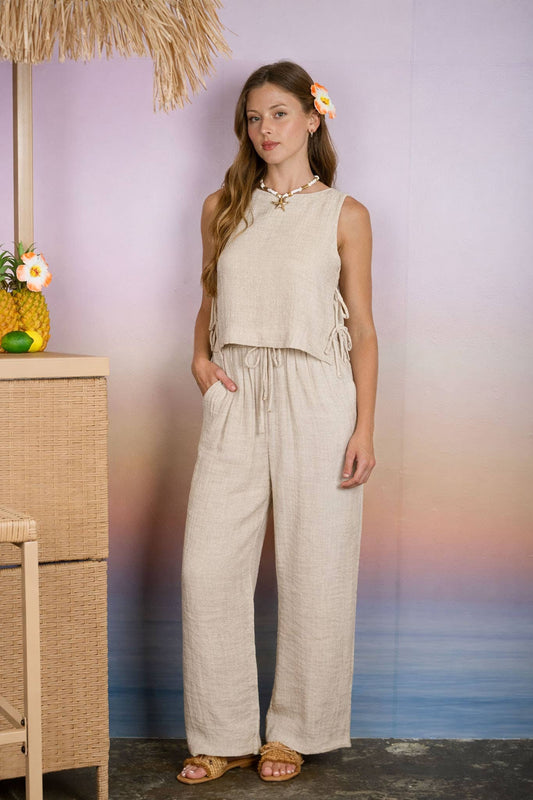 Blu Pepper Textured Side Tie Set